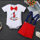 Boys First Birthday Costume  - Colourful Flags.